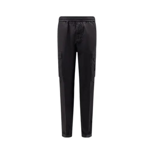 Stone Island Logo Patch Tapered Leg Trousers