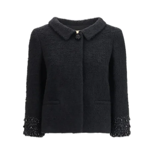 Valentino	Button Embellished Tweed Jacket