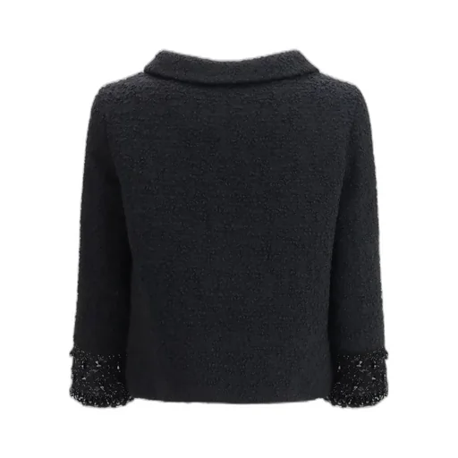 Valentino	Button Embellished Tweed Jacket