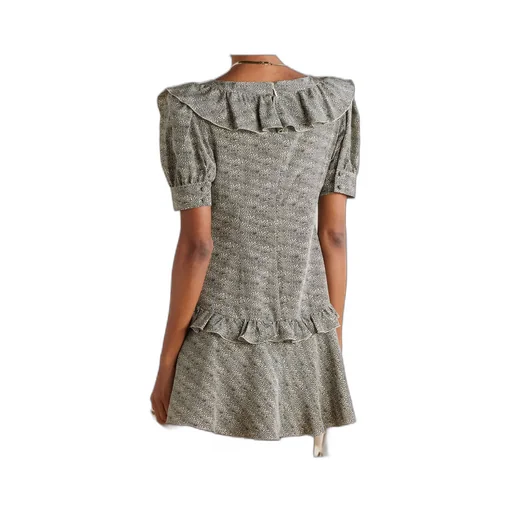 Tiered Leopard-Print Silk Mini Dress
