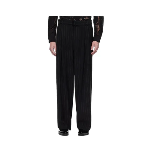 Pleated Pinstripe Casual Pants