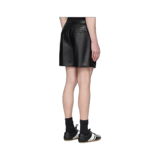 Drawstring Faux Leather Shorts