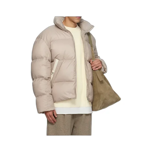 Stand-Up Collar Hoodless Cotton-Padded Jacket