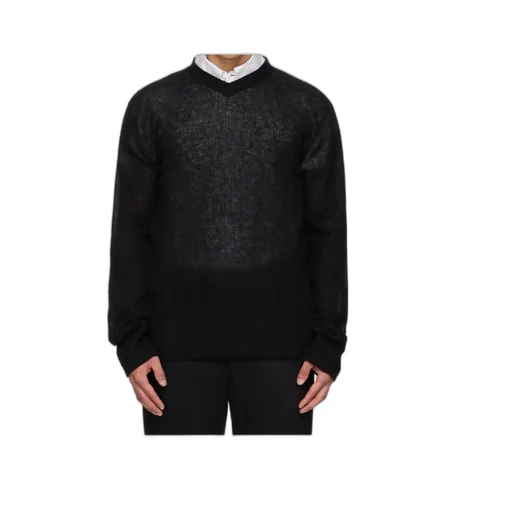 Ribbed Knit V-Neck Sweater