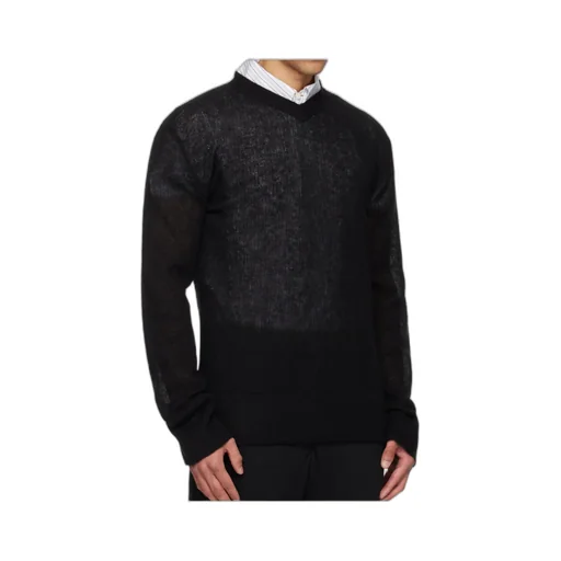 Ribbed Knit V-Neck Sweater