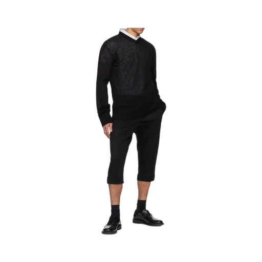 Ribbed Knit V-Neck Sweater
