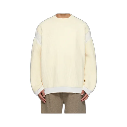 Wool Blend Crew Neck Sweater