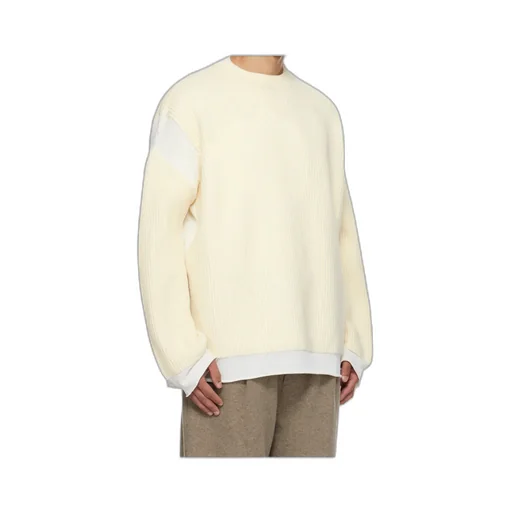 Wool Blend Crew Neck Sweater