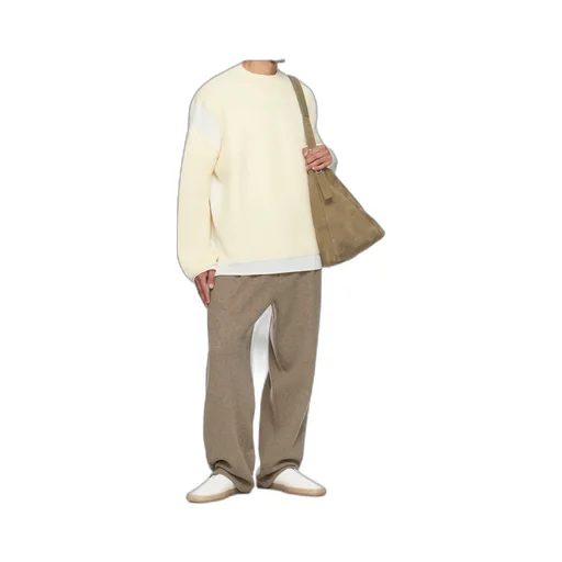 Wool Blend Crew Neck Sweater