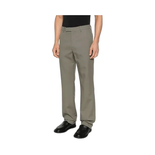 Fitted Wool Casual Pants