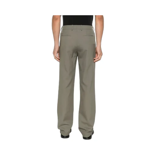 Fitted Wool Casual Pants