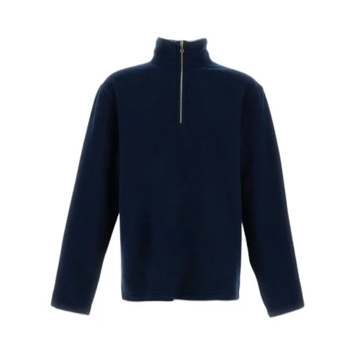 Virgin Wool Zip-Up Sweater