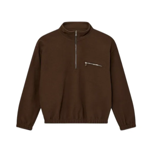 Half-Zip Wool Sweatshirt