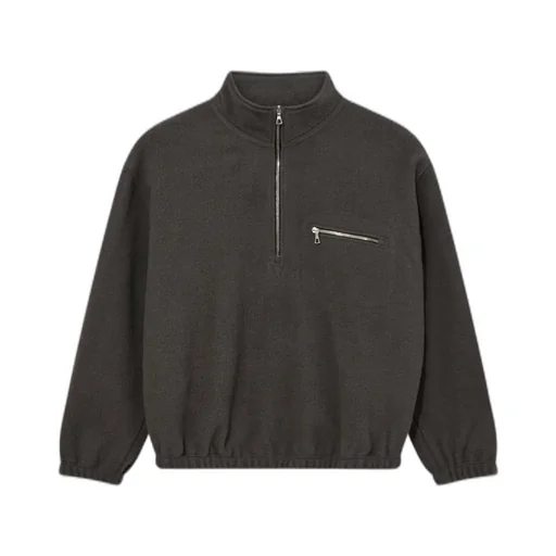 Half-Zip Wool Sweatshirt