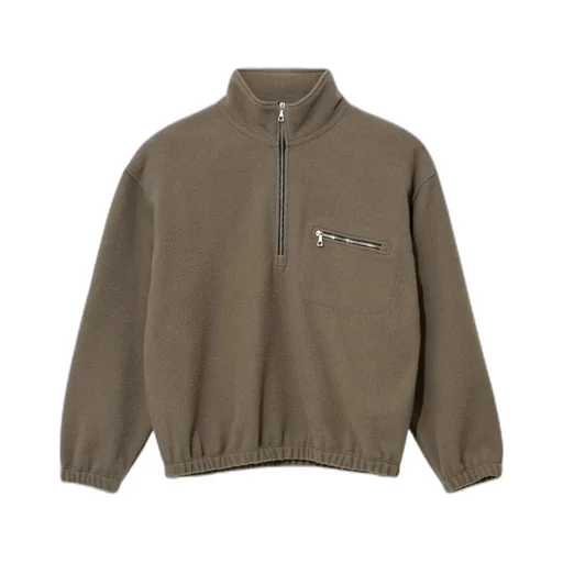 Half-Zip Wool Sweatshirt
