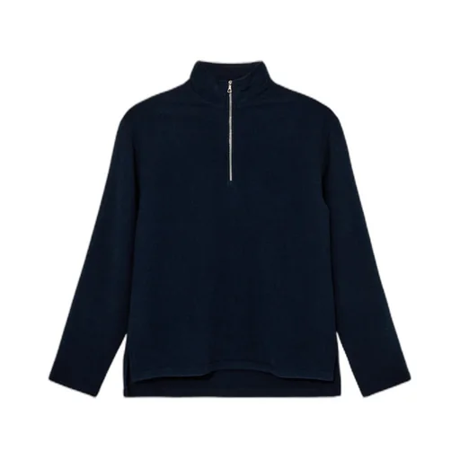 Half-Zip Wool Sweatshirt