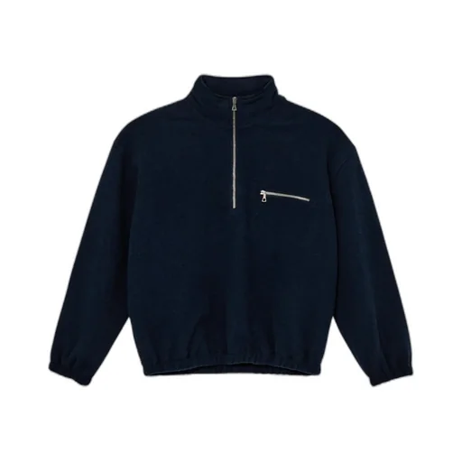 Half-Zip Wool Sweatshirt