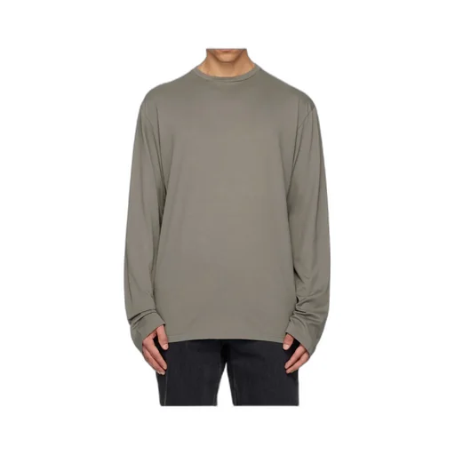 Crew Neck Knitted Cotton T-Shirt