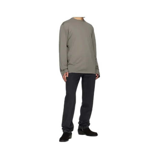 Crew Neck Knitted Cotton T-Shirt