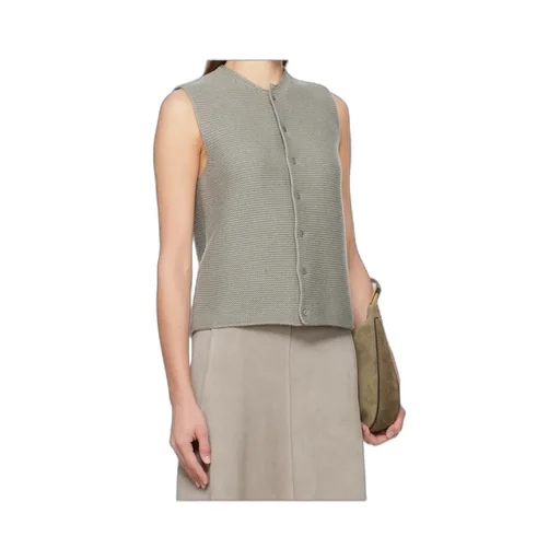 Tyrolean Gilet Wool Sleeveless Cardigan