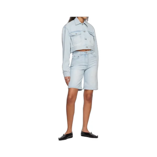 Faded Denim Shorts