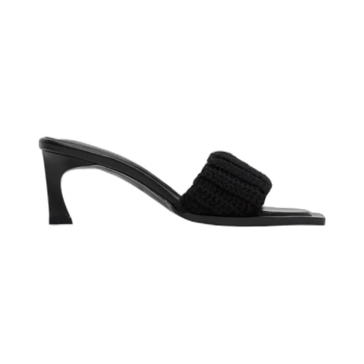 Crocheted High-Heeled Sandals
