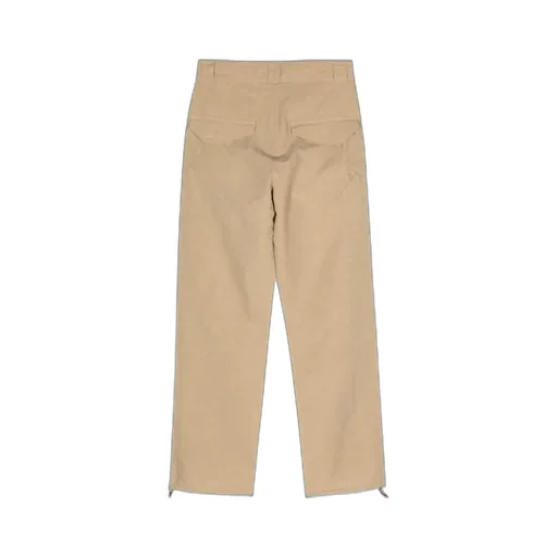 Slub-Texture Straight Trousers