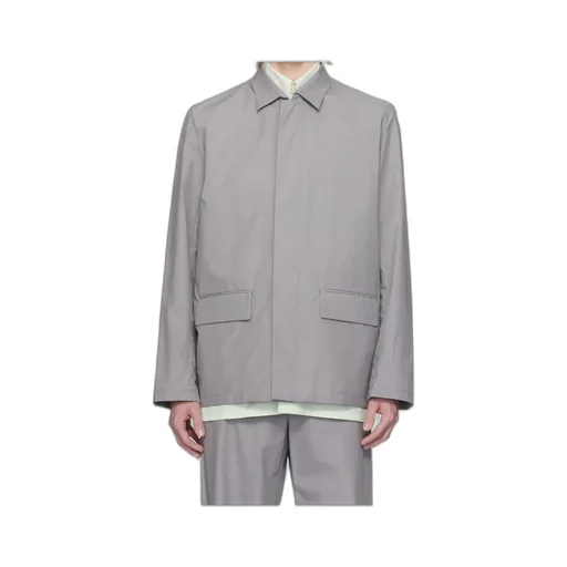 Long-Sleeved Collared Casual Jacket