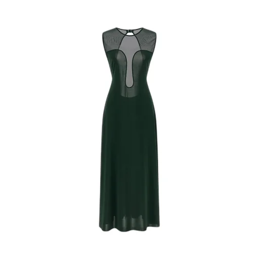 Eres Scene Mesh Insert Long Dress