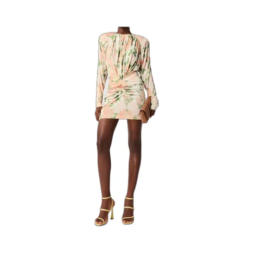 Stella Mccartney Peony Print Long-Sleeve Mini Dress