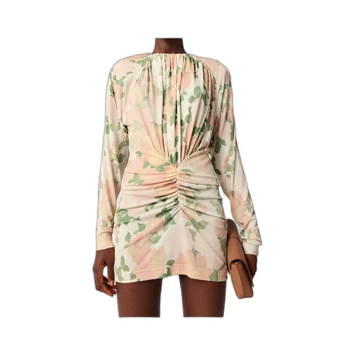 Stella Mccartney Peony Print Long-Sleeve Mini Dress