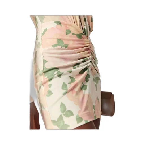 Stella Mccartney Peony Print Long-Sleeve Mini Dress