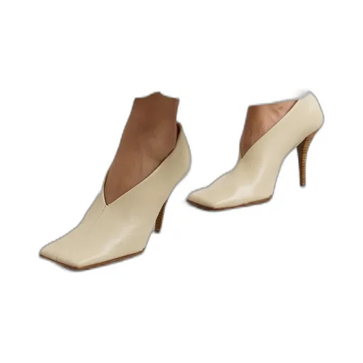 Square-Toe High Heels