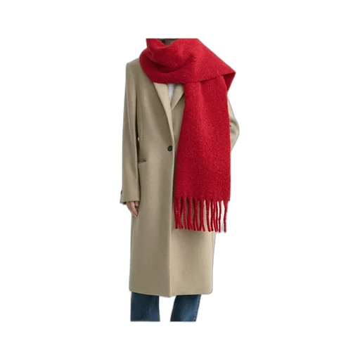 Fuzzy Fringed Scarf