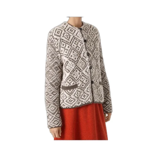 Paroo Jacquard Knit Cashmere Cardigan