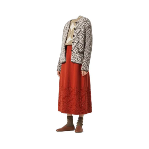 Paroo Jacquard Knit Cashmere Cardigan