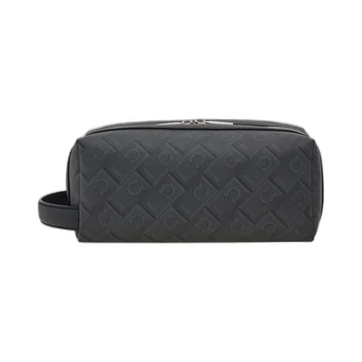 Ferragamo Logo Print Zipped Pouch