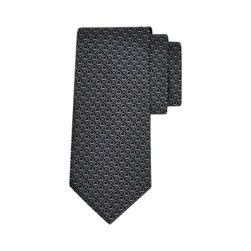 Gancini Jacquard Silk Tie