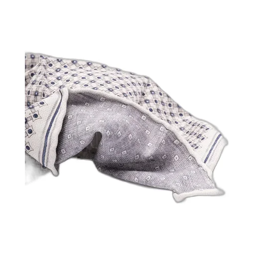 Geometric-Pattern Silk Pocket Square