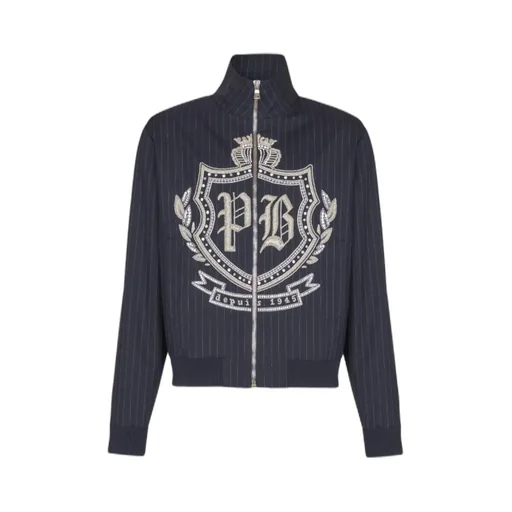 Pinstripe Bomber Jacket