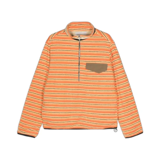 Kragi Striped Half-Zip Sweatshirt