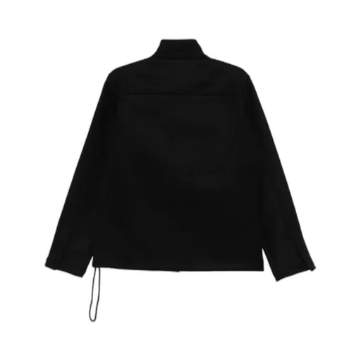 Flap Pocket Wool Blend Casual Jacket