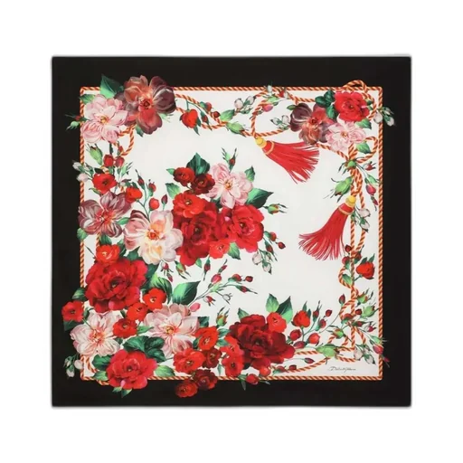 Dolce & Gabbana Rose Printed Headscarf