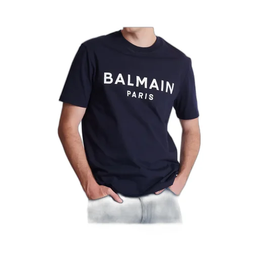 Balmain Logo Printed Crewneck T-Shirt