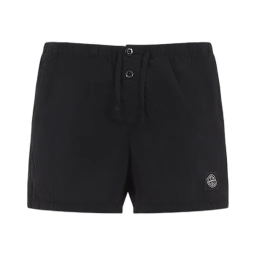 Stone Island Logo Patch Drawstring Shorts