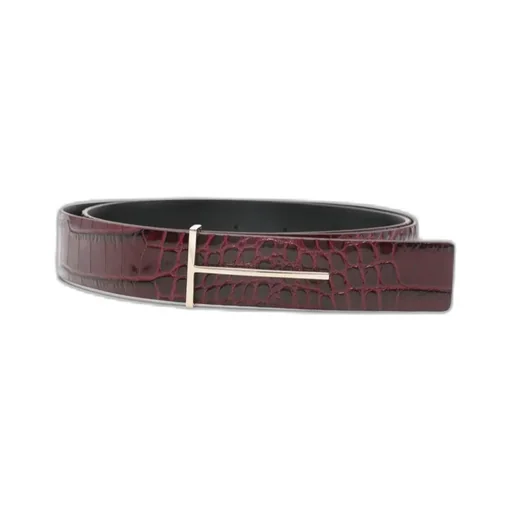 Tom Ford Logo Plaque Embossed Belt