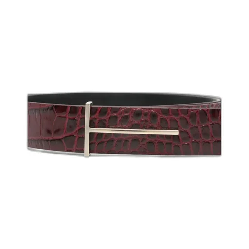 Tom Ford Logo Plaque Embossed Belt
