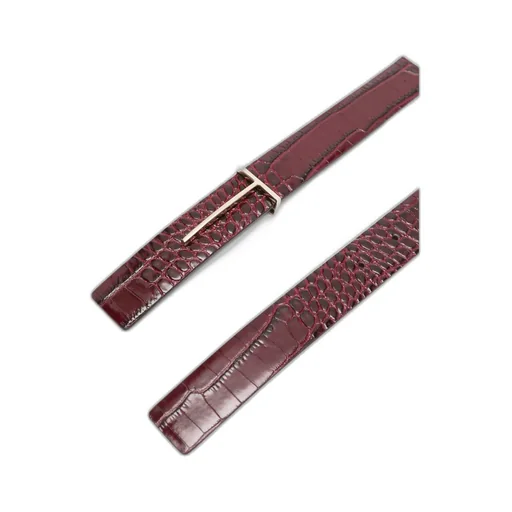 Tom Ford Logo Plaque Embossed Belt