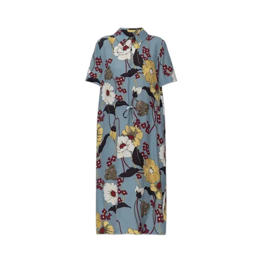 Marni Floral Print Short Sleeve Dress