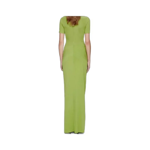 Roll-Neck Ruched Maxi Dress